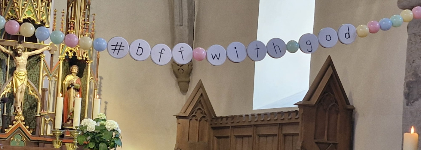 Girlande "bff with god"