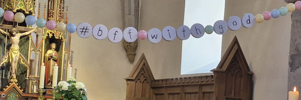 Girlande "bff with god"