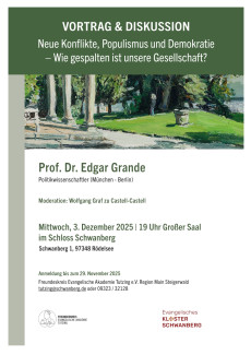 Vortrag und Diskussion am 3. Dezember 2025, Schloss Schwanberg