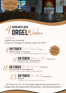 Scheinfelder Orgelwochen im Oktober