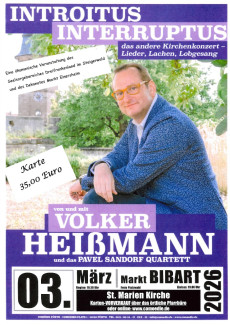 Plakat zum Kirchenkonzert mit Volker Heißmann "Introitus Interruptus"