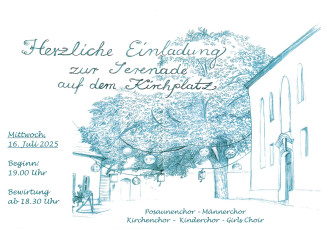 Plakat Sommerserenade am Kirchplatz in Markt Einersheim am 16. Juli 2025 um 19 Uhr