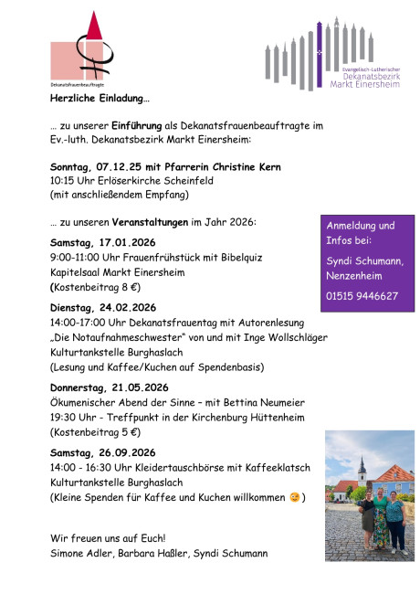 Plakat der Dekanatsfrauenbeauftragten